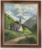 Untitled by Hans N. Liebl, Oil on board, sold Oct 2020