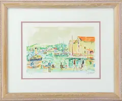 Sunday Fishing by Jean Claude Picot, Lithograph, sold Oct 2020
