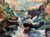 Untitled by Bertha Schoenbach, Oil on board, sold Oct 2020