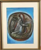 Muse of Blue by G. Ralph Smith, Mixed media, sold Oct 2020