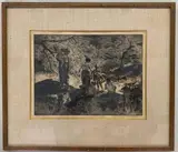 Bathers by John Edward Costigan, Etching, sold Oct 2020