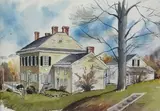 George Taylor Home - Catasauqua, PA by Fred Bees, Watercolor, sold Nov 2020