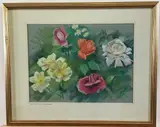 Variations on a Theme - Bethlehem Rose Garden by Fred Bees, Pastel, sold Nov 2020