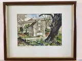 Old Moravian Waterworks - 1966 - Historic Bethlehem by Fred Bees, Watercolor, sold Nov 2020