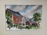 Apple Butter Road by Fred Bees, Watercolor, sold Nov 2020