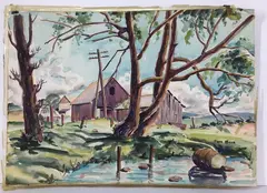 Untitled by Fred Bees, Watercolor, sold Nov 2020