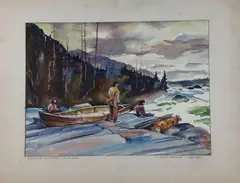 Billy Blueye and his Family - Roy M. Mason by Fred Bees, Watercolor, sold Nov 2020