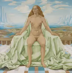 Peace Exhibition, Seated Figure, Loaned by Artist by Martha Mayer Erlebacher, Oil on canvas, sold Dec 2020