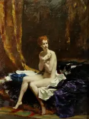 Untitled by Rudolf Nissl, Oil on canvas, sold Dec 2020