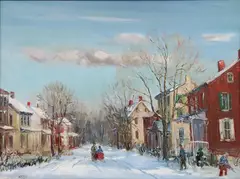 Christmastime by Walter Emerson Baum, Oil on canvas, sold Dec 2020