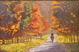 Solebury Rider by Joseph James Crilley, Oil on board, sold Dec 2020