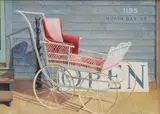 Coach with Sign by Katharine Steele Renninger, Oil on board, sold Dec 2020