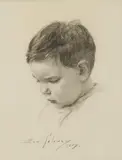 Daniel by Ben Solowey, Charcoal drawing, offered Dec 2020