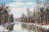 Untitled by Clarence Ira Dreisbach, Oil on board, sold Dec 2020