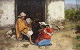 Quito by Cesar A. Villacres, Oil on board, sold Dec 2020