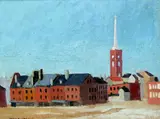 Society Hill by Morris Blackburn, Oil on canvas, sold Dec 2020