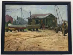 Untitled by Frank C. Herbst, Oil on board, sold Dec 2020
