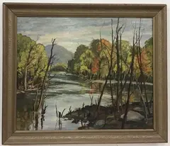 Untitled by Will Behler, Oil on board, sold Dec 2020
