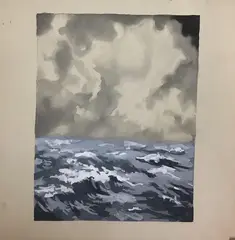 Untitled by Fred Bees, Watercolor, sold Jan 2021