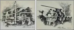 Untitled by LeRoy Neiman, Pencil signed and dated prints (2), sold Jan 2021