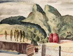 Untitled by William John Eckert, Watercolor, sold Jan 2021