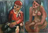 Helen Malta by Helen Malta, Watercolor/gouache (2) on board, sold Jan 2021