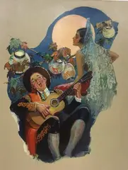 Untitled by Francis Vaux Wilson, Oil on board, sold Feb 2021