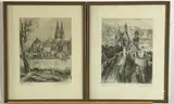 Neuschwanstein Castle by Paul Geissler, Etchings (2) SLR, sold Feb 2021