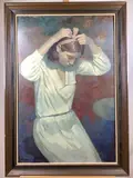 Untitled by Steven Chudova, Oil on board, sold Feb 2021