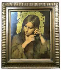 Untitled by Steven Chudova, Oil on board, sold Feb 2021