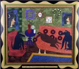 Dogs on Furniture by Chris Roberts Antieau, Mixed media, sold Mar 2021