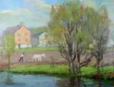 New Hope by George M. Haushalter, Oil on board, sold Mar 2021