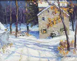 Inn - Philips Mill, New Hope Pa, Bucks County, Pa by Christopher Willett, Oil on board, sold Mar 2021