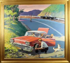 Untitled by Walter M. Baumhofer, Oil on board, sold Mar 2021