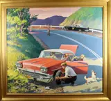 Untitled by Walter M. Baumhofer, Oil on board, sold Mar 2021