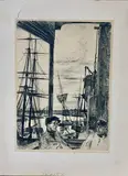 Rotherhithe by James Abbott McNeill Whistler, Etching, sold Mar 2021