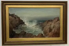 Spouting Rock by Dennis Malone Carter, Oil on canvas, sold Mar 2021