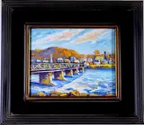 VBiew of New Hope, Bucks County, Pa by Christopher Willett, Oil on board, sold Mar 2021
