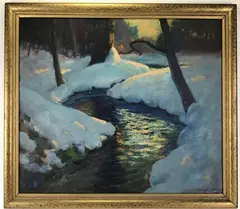Untitled by Edgar Lewis Pearce, Oil on canvas, sold Mar 2021