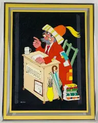 Advokat by Jovan Obican, Mixed media, sold Apr 2021