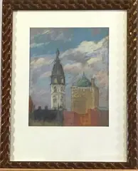 City Hall, Philadelphia by Elizabeth F. Washington, Pastel, sold May 2021