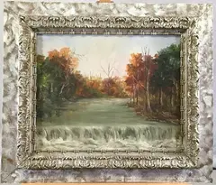 Untitled by Clifford Harrison Strohl, Oil on board, sold May 2021