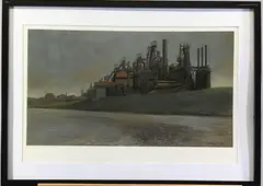 Untitled by Larry Schwinger, Oil on paper, sold May 2021