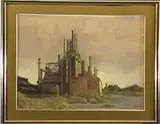 Untitled by Larry Schwinger, Oil on paper, sold May 2021