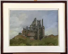 Untitled by Larry Schwinger, Oil on paper, sold May 2021
