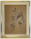 Untitled by John McLure Hamilton, Pastel on paper, sold Aug 2021