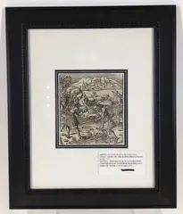 Fight of the Harnessed Knights by Hans Burgkmair, Woodcut engraving, sold Aug 2021