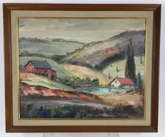 Untitled by Fred W. Weber, Oil on board, sold Aug 2021