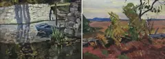 Untitled by Agnes Anne Abbot, Oil on boards (2), sold Aug 2021