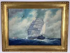 Untitled by Frederick Leo Hunter, Oil on canvas, sold Aug 2021